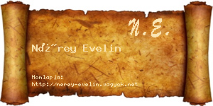 Nérey Evelin névjegykártya